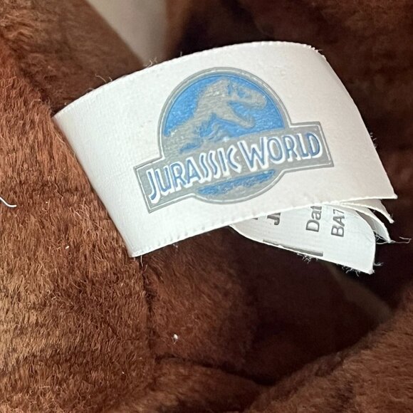 Official Jurassic World Tyrannosaurus T-Rex Dinosaur Brown Plush Stuffie Toy 11" - Picture 5 of 6